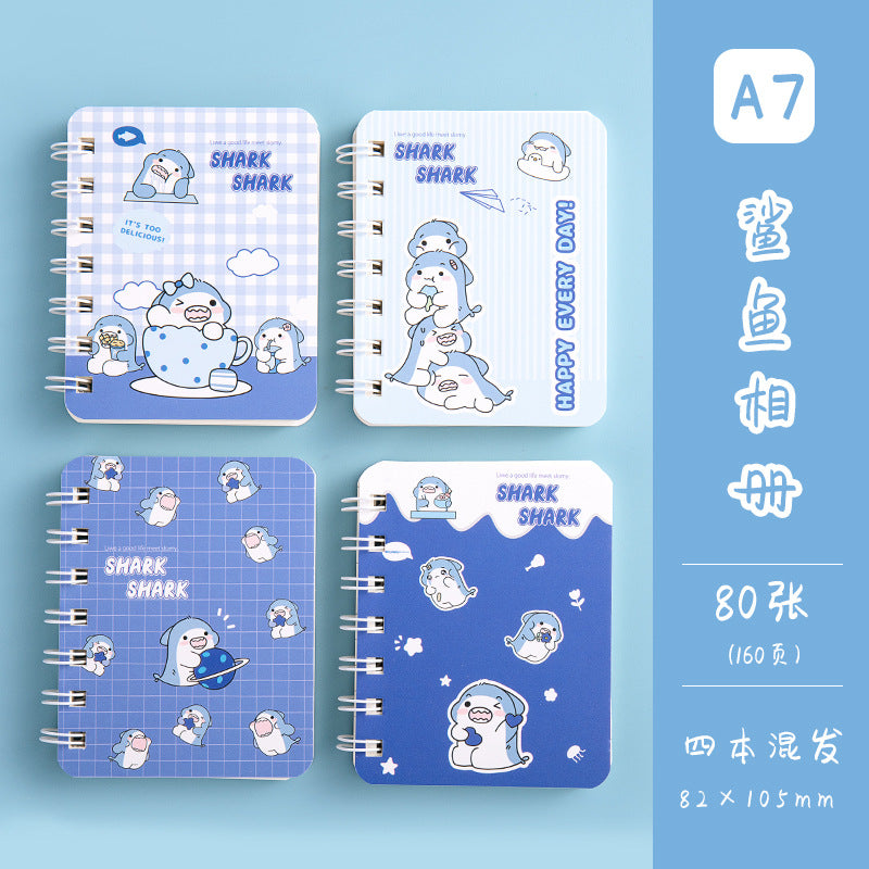 卡通横线本便携迷你记事本学生文具本子单词本线圈本学习笔记本 Cartoon-Printed Lined Notebook, Portable Mini Notepad, Student Stationery, Vocabulary Notebook, Spiral-Bound Notebook, Study Notebook