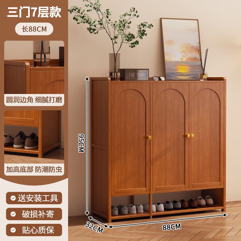 鞋柜家用门口一体多层简易玄关收纳置物架轻奢家居大容量防尘鞋架Shoe Cabinet: Simple, Multi-Tiered All-in-One Entryway Storage Unit for the Home – Light Luxury Style, Large Capacity, Dust-Proof Shoe Rack
