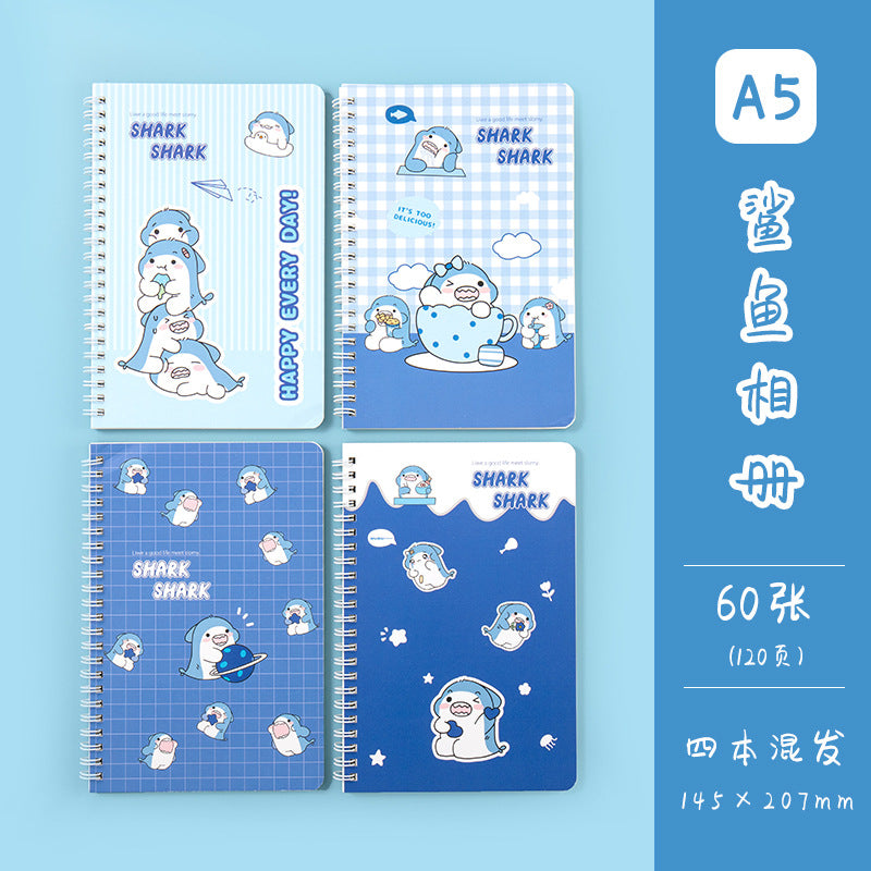 魔卡A5线圈本线圈横线本卡通学生文具记事本笔记本商务礼品活页 Magic Card A5 Spiral Notebook, Horizontal-Line Spiral Notebook, Cartoon-Themed Student Stationery, Notepad, Notebook, Business Gift, Loose-Leaf