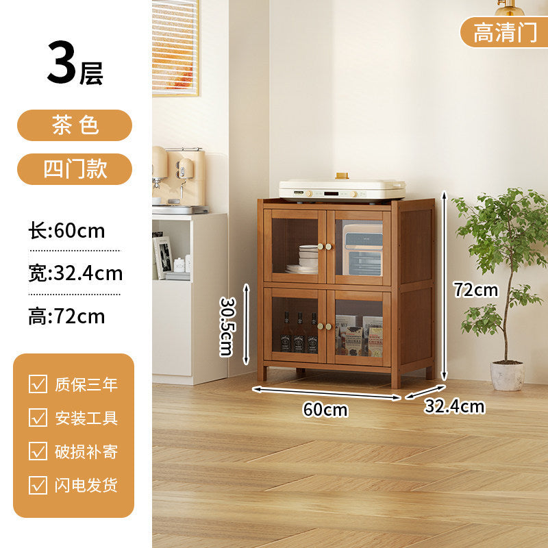 餐边柜靠墙一体储物柜中古风多功能茶水柜客厅Wall-mounted sideboard with integrated storage unit – vintage-style multifunctional tea cabinet for the living room