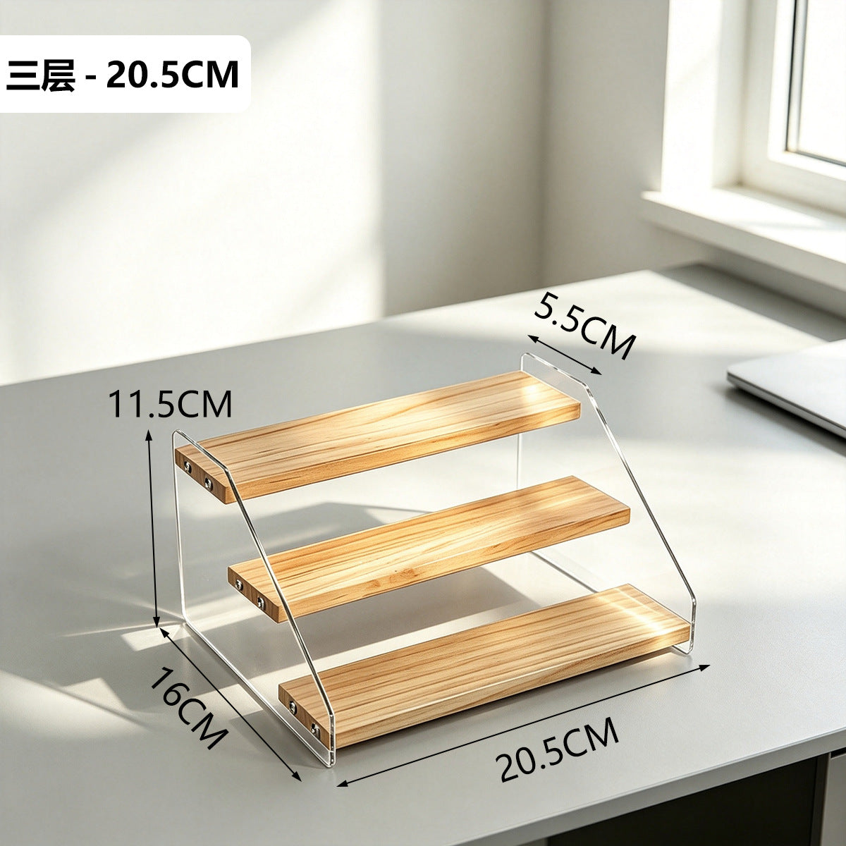 阶梯展示架多层桌面亚克力透明简约置物架手办玩具绿植摆件陈列架Stepped display stand – multi-tiered tabletop acrylic transparent minimalist shelving unit for figurines, toys, houseplants and decorative items