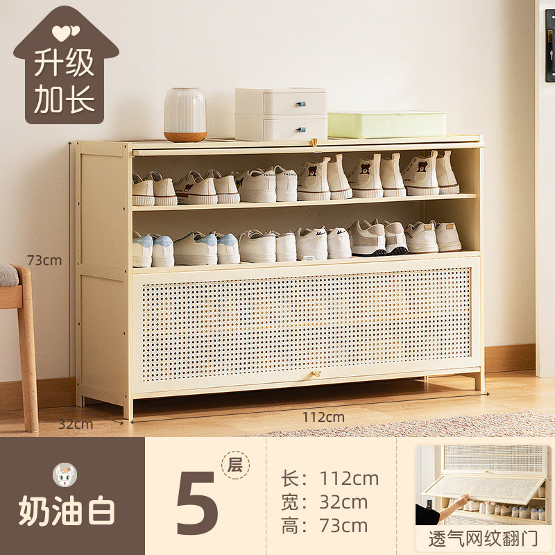 鞋柜家用门口入户鞋架子多层室内新款2025爆款神器简易收纳省空间Shoe cabinet for home use; entryway shoe rack; multi-tiered; new indoor design; best-seller; handy storage solution; space-saving