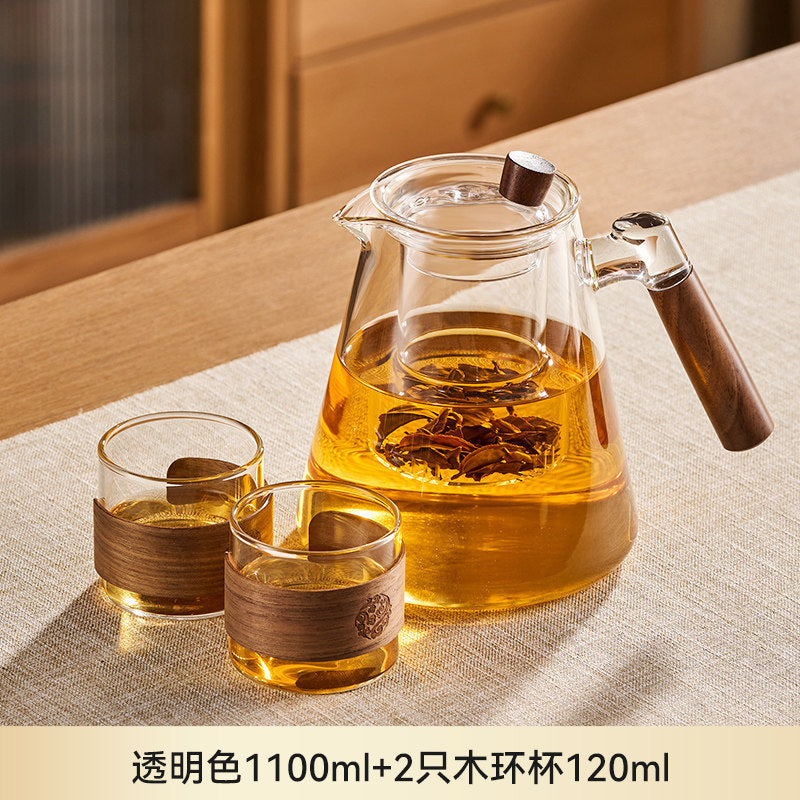 大容量玻璃茶壶电陶炉专用煮茶器茶水分离泡茶壶家庭小型功夫茶具 Large-Capacity Glass Teapot, Electric Ceramic Stove-Specific Tea Maker, Tea-Water Separation Teapot, Small Home-Use Gongfu Tea Set