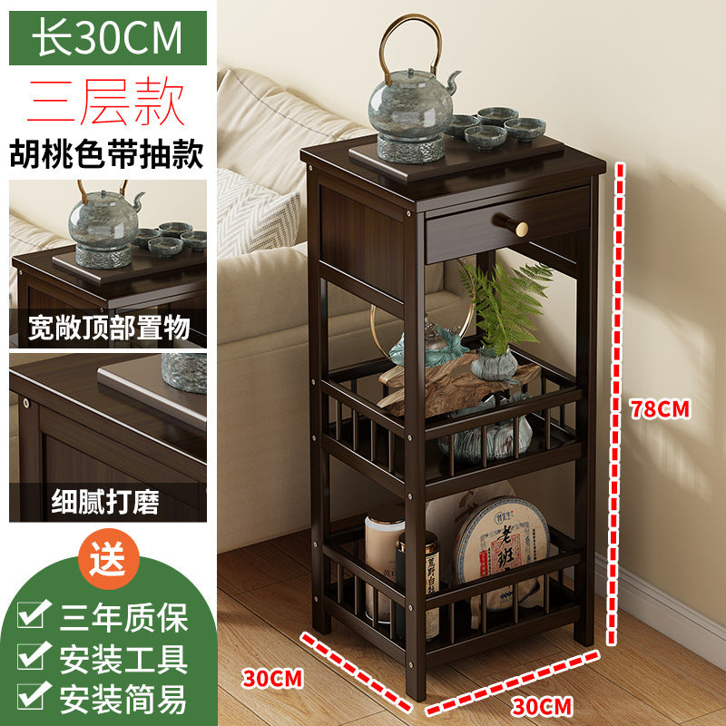 简易小茶几柜小桌子茶水间移动茶台客厅家用茶杯具泡茶桌简约现代Simple small tea cabinet, small table, tea corner, portable tea stand, living room, home use, teacup set, tea-making table, minimalist and modern