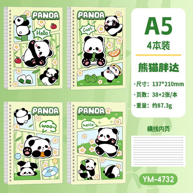 卡通线圈本A5笔记本学生本子高颜值办公文化日记本卡皮巴拉作业本Cartoon Spiral-Bound A5 Notebook, Student Notebook, Stylish Office & Cultural Diary, Capybara-Themed Homework Notebook