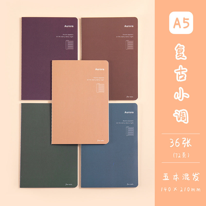 魔卡文化创意A5车线本可爱卡通图案笔记本学生学习文具手帐MoKa Cultural & Creative A5 Stitched Notebook with Cute Cartoon Designs—Student Study Stationery and Planner