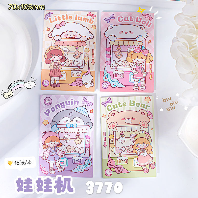 卡通骑马钉横线本软皮本笔记本记事本小本子可爱迷你学生随身账本Cartoon Horse-Printed Ruled Softcover Notebook, Notepad, Small Notebook—Cute Mini Student Pocket Notebook