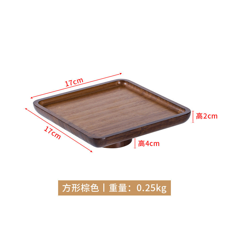 复古木质高脚蛋糕展示盘水果点心糖果盘子零食干果盘高脚托展示盘Vintage wooden pedestal cake stand; fruit, pastry and sweet tray; snack and dried fruit tray; pedestal display stand