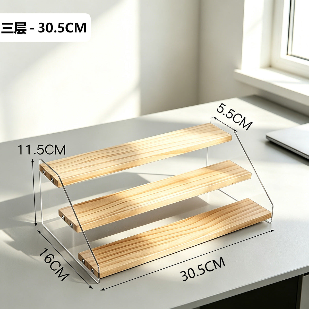 阶梯展示架多层桌面亚克力透明简约置物架手办玩具绿植摆件陈列架Stepped display stand – multi-tiered tabletop acrylic transparent minimalist shelving unit for figurines, toys, houseplants and decorative items