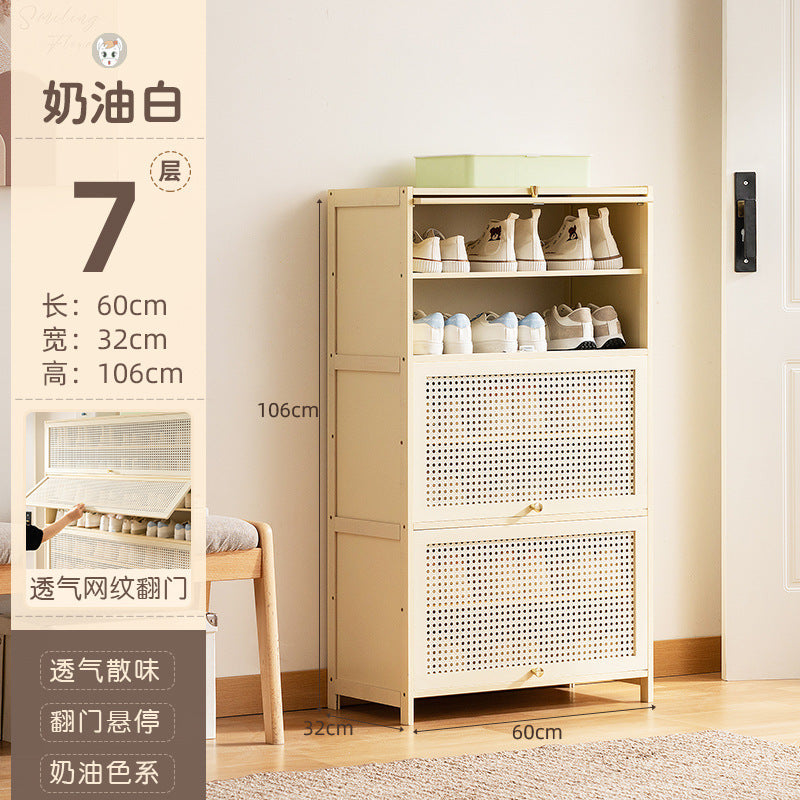 鞋柜家用门口入户鞋架子多层室内新款2025爆款神器简易收纳省空间Shoe cabinet for home use; entryway shoe rack; multi-tiered; new indoor design; best-seller; handy storage solution; space-saving