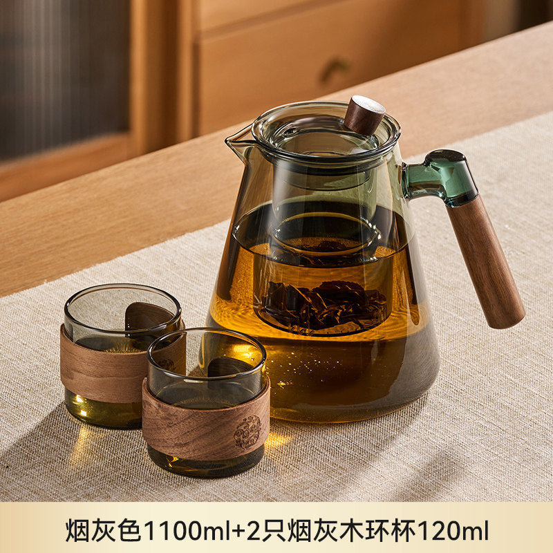 大容量玻璃茶壶电陶炉专用煮茶器茶水分离泡茶壶家庭小型功夫茶具 Large-Capacity Glass Teapot, Electric Ceramic Stove-Specific Tea Maker, Tea-Water Separation Teapot, Small Home-Use Gongfu Tea Set