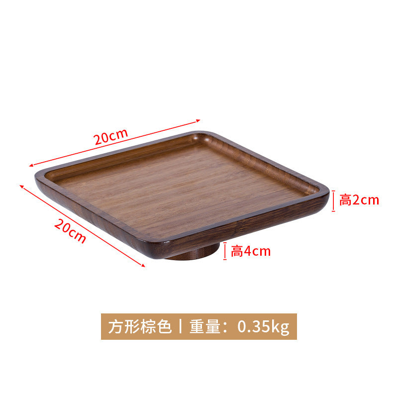 复古木质高脚蛋糕展示盘水果点心糖果盘子零食干果盘高脚托展示盘Vintage wooden pedestal cake stand; fruit, pastry and sweet tray; snack and dried fruit tray; pedestal display stand