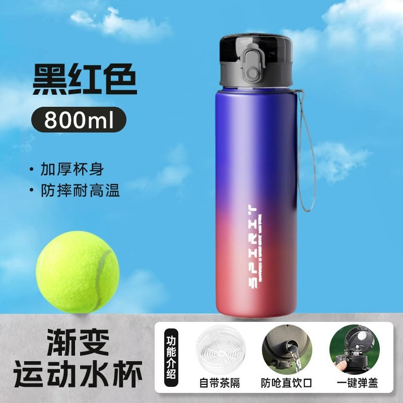 捷安玺水杯大容量男女儿童学生上学专用运动水壶夏季便携塑料杯子Large-Capacity Water Bottle for Men, Women, and Children—Specialized for Students and School Use—Portable Plastic Sports Water Bottle