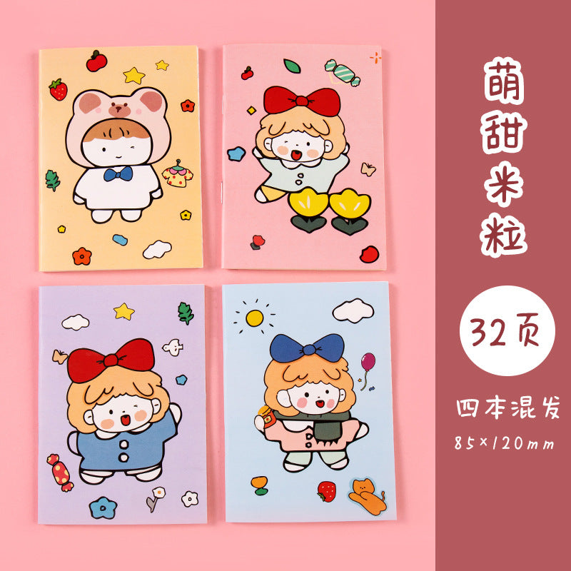 32P韩版可爱迷你记事本卡通动物圣诞款口袋笔记小本子小礼物奖品 32-Page Cute Mini Notebook: Cartoon Animals Christmas Edition—Pocket-Sized Notebook, Small Gift, or Prize