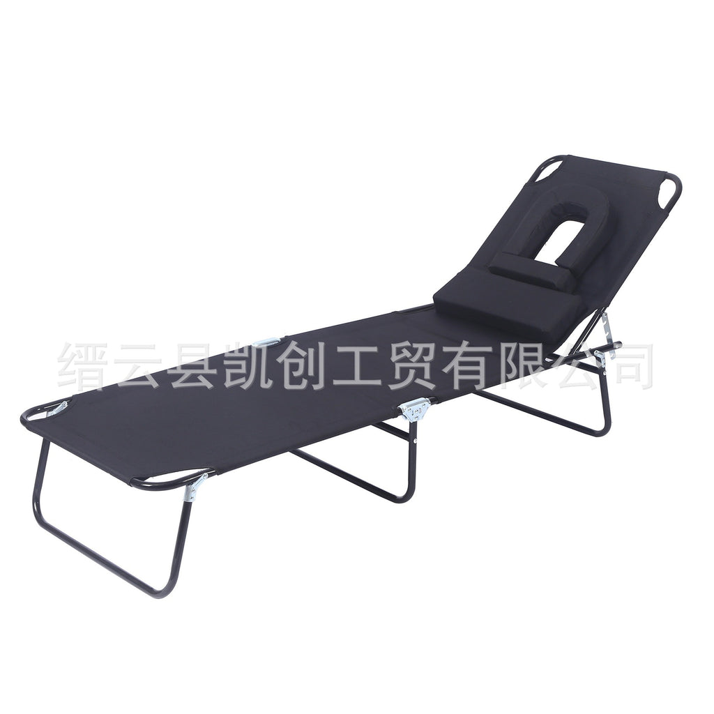 户外三折按摩躺床阳台休闲室外庭院躺床折叠沙滩床Outdoor Three-Fold Massage Lounger, Balcony Leisure, Outdoor Garden Lounger, Folding Beach Bed