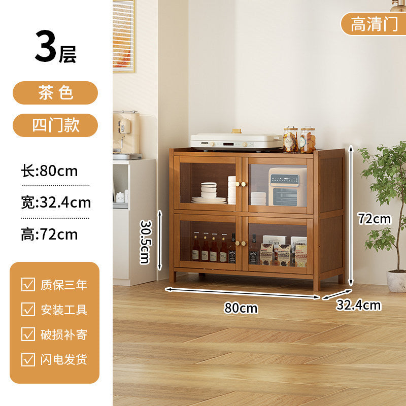餐边柜靠墙一体储物柜中古风多功能茶水柜客厅Wall-mounted sideboard with integrated storage unit – vintage-style multifunctional tea cabinet for the living room