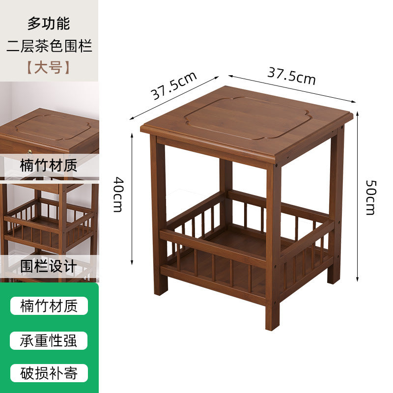 客厅沙发边柜小茶几麻将桌边角几小方桌置物架茶桌茶台边茶叶柜子Living room sofa sideboard, small coffee table, mahjong table, corner table, small square table, storage rack, tea table, tea stand, tea cabinet