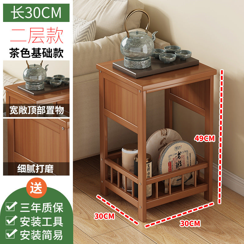 简易小茶几柜小桌子茶水间移动茶台客厅家用茶杯具泡茶桌简约现代Simple small tea cabinet, small table, tea corner, portable tea stand, living room, home use, teacup set, tea-making table, minimalist and modern