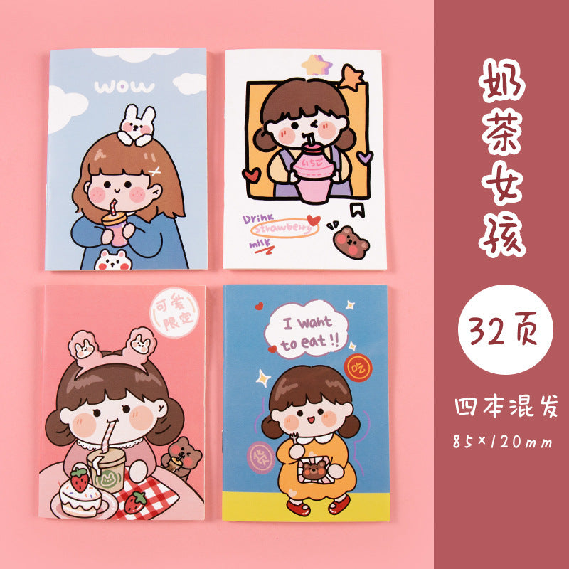 32P韩版可爱迷你记事本卡通动物圣诞款口袋笔记小本子小礼物奖品 32-Page Cute Mini Notebook: Cartoon Animals Christmas Edition—Pocket-Sized Notebook, Small Gift, or Prize