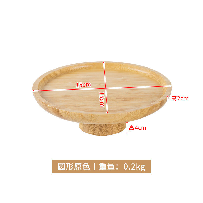 复古木质高脚蛋糕展示盘水果点心糖果盘子零食干果盘高脚托展示盘Vintage wooden pedestal cake stand; fruit, pastry and sweet tray; snack and dried fruit tray; pedestal display stand