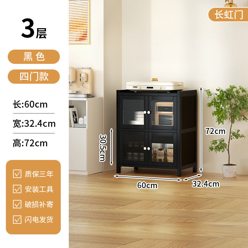 餐边柜靠墙一体储物柜中古风多功能茶水柜客厅Wall-mounted sideboard with integrated storage unit – vintage-style multifunctional tea cabinet for the living room