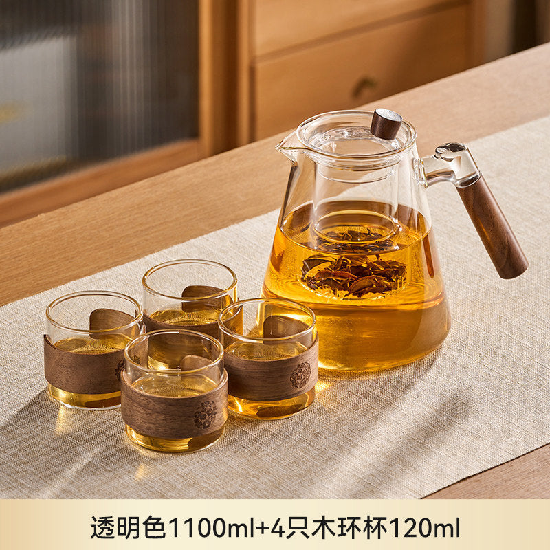 大容量玻璃茶壶电陶炉专用煮茶器茶水分离泡茶壶家庭小型功夫茶具 Large-Capacity Glass Teapot, Electric Ceramic Stove-Specific Tea Maker, Tea-Water Separation Teapot, Small Home-Use Gongfu Tea Set