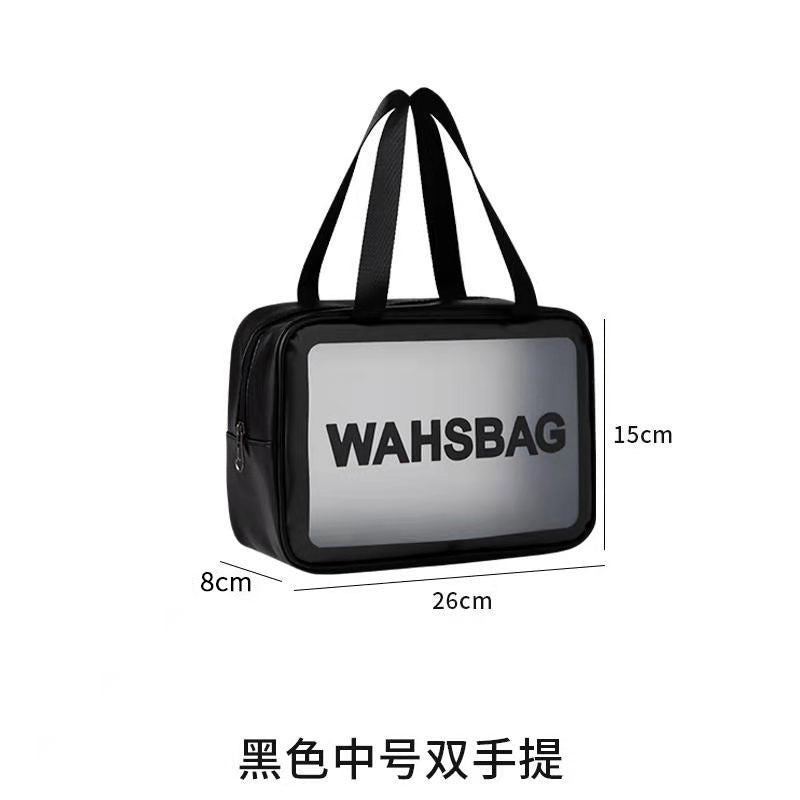 定制韩版化妆包大容量防水透明洗漱包多功能化妆品收纳袋ODMCustomised Korean-style make-up bag, large-capacity, waterproof, transparent toiletries bag, multi-functional make-up organiser, ODM