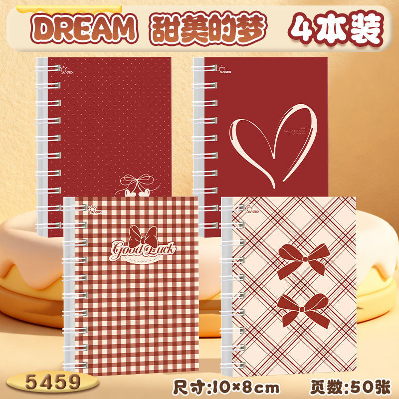 可爱多用途A7线圈本高颜值笔记本子ins初高中学生横线记事本Cute, Multi-Purpose A7 Spiral-Bound Notebook: Stylish Notebook for Middle and High School Students with Ruled Pages