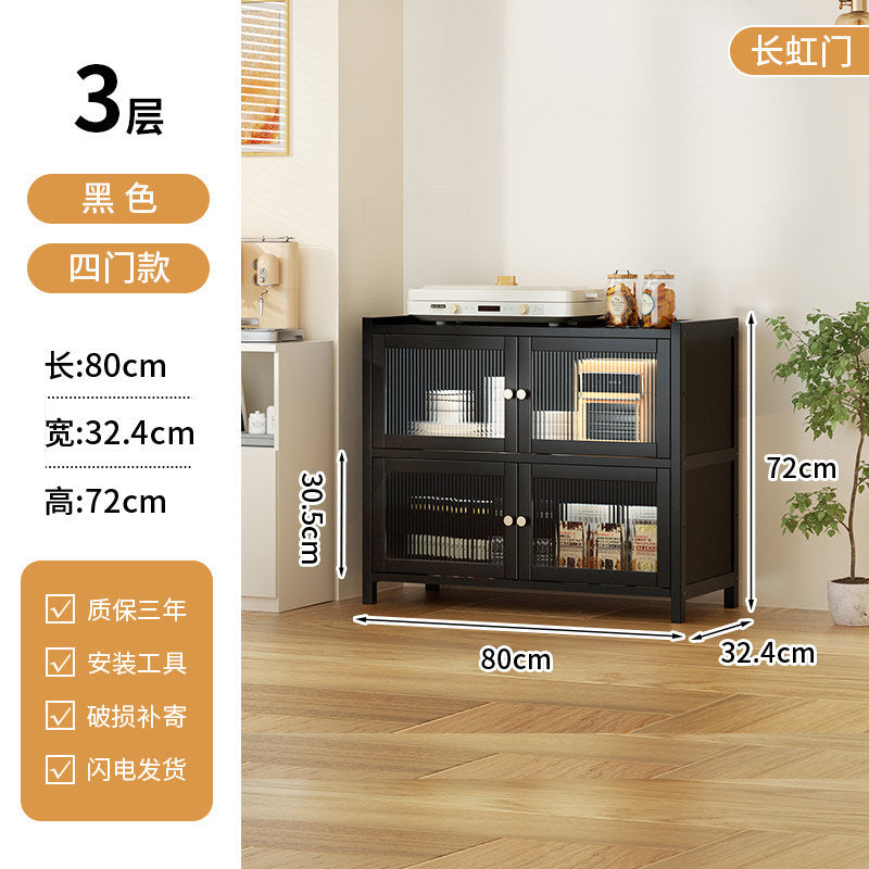 餐边柜靠墙一体储物柜中古风多功能茶水柜客厅Wall-mounted sideboard with integrated storage unit – vintage-style multifunctional tea cabinet for the living room