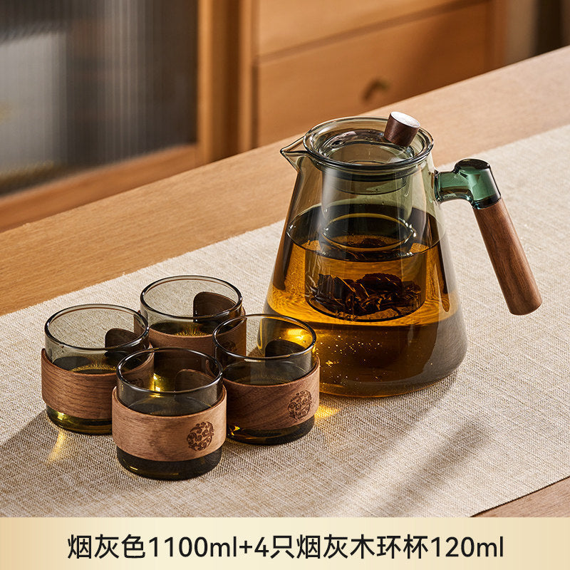 大容量玻璃茶壶电陶炉专用煮茶器茶水分离泡茶壶家庭小型功夫茶具 Large-Capacity Glass Teapot, Electric Ceramic Stove-Specific Tea Maker, Tea-Water Separation Teapot, Small Home-Use Gongfu Tea Set