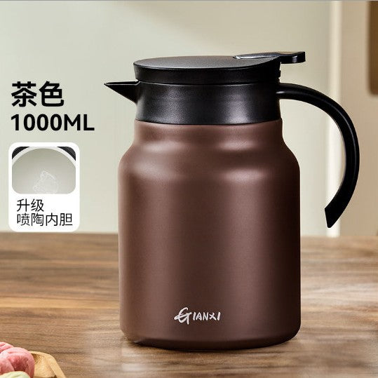 家用一键出水陶瓷内胆保温泡茶壶 大容量茶水分离老白茶焖茶水壶Home Use One-Touch Water Dispensing Ceramic-Lined Insulated Teapot with Large Capacity and Separate Tea and Water Compartments for Steeping Aged White Tea