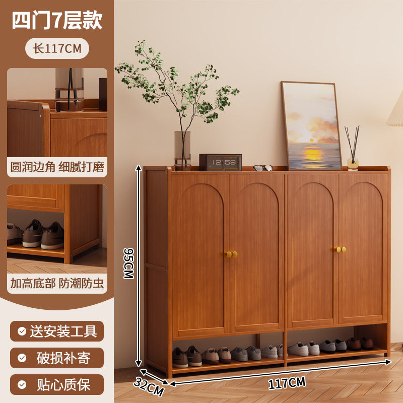 鞋柜家用门口一体多层简易玄关收纳置物架轻奢家居大容量防尘鞋架Shoe Cabinet: Simple, Multi-Tiered All-in-One Entryway Storage Unit for the Home – Light Luxury Style, Large Capacity, Dust-Proof Shoe Rack
