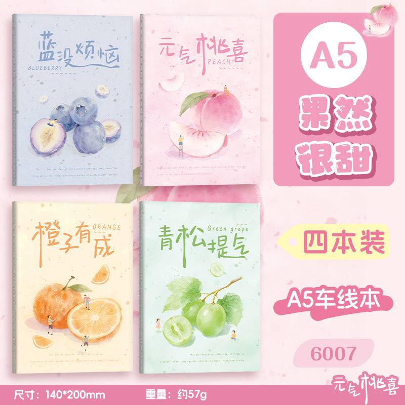可爱A5线圈本学生笔记本高颜值作业本卡通办公文具记事本 Cute A5 Spiral-Bound Student Notebook—Stylish Homework Notebook, Cartoon-Themed Office Stationery, Notepad