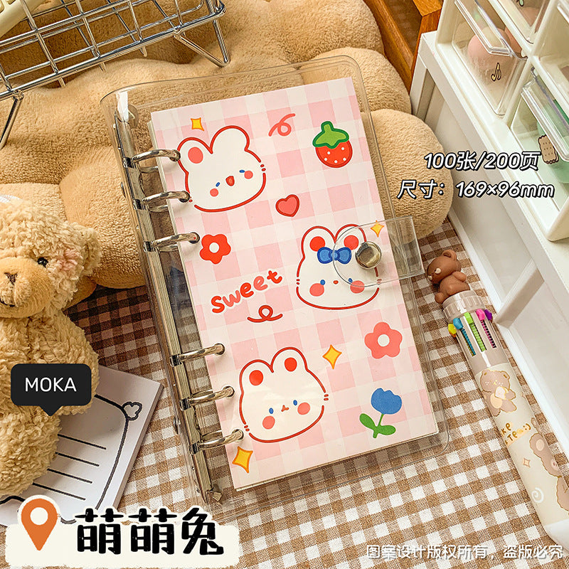 MOKA少女心手账本套装素材大礼包高颜值活页线圈本学生女生笔记本MOKA Girly Planner Set: A Huge Bundle of Materials—Stylish Spiral-Bound Notebook for Students and Girls
