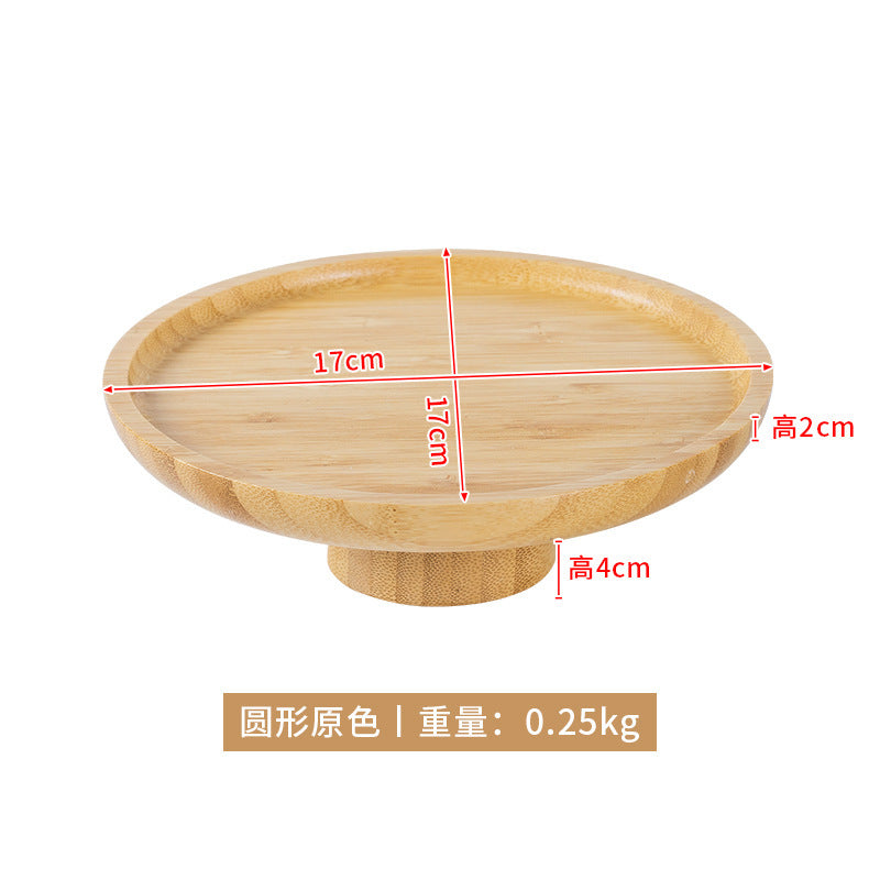 复古木质高脚蛋糕展示盘水果点心糖果盘子零食干果盘高脚托展示盘Vintage wooden pedestal cake stand; fruit, pastry and sweet tray; snack and dried fruit tray; pedestal display stand