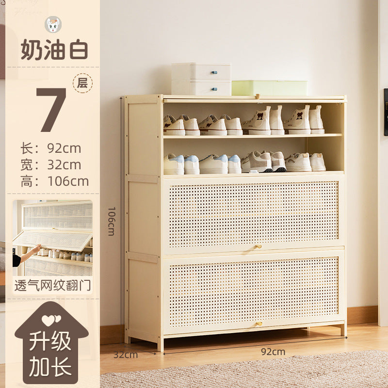 鞋柜家用门口入户鞋架子多层室内新款2025爆款神器简易收纳省空间Shoe cabinet for home use; entryway shoe rack; multi-tiered; new indoor design; best-seller; handy storage solution; space-saving