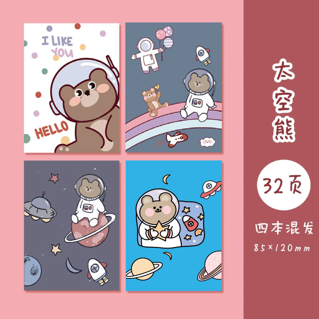 32P韩版可爱迷你记事本卡通动物圣诞款口袋笔记小本子小礼物奖品 32-Page Cute Mini Notebook: Cartoon Animals Christmas Edition—Pocket-Sized Notebook, Small Gift, or Prize