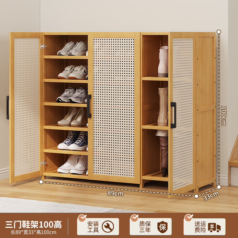 新款爆款收纳神器鞋柜子门口家用省空间出租屋用小窄宿舍鞋架New, Best-Selling Storage Solution: Shoe Cabinet for the Hallway – Space-Saving for the Home, Ideal for Rental Flats and Narrow Dorm Rooms