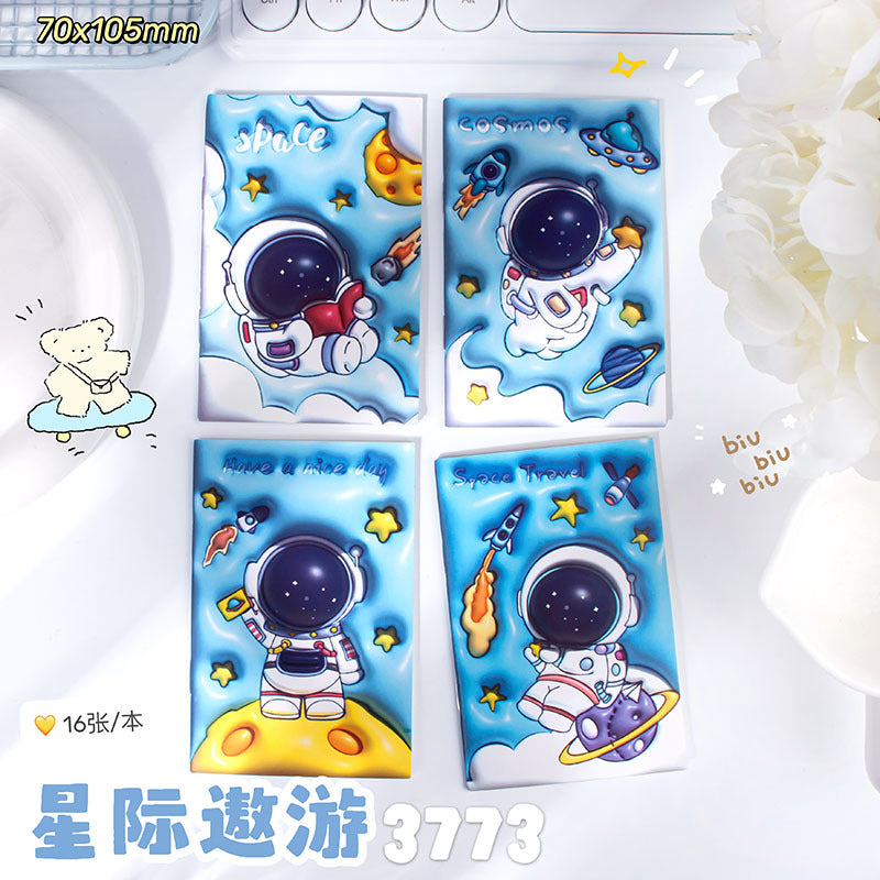 卡通骑马钉横线本软皮本笔记本记事本小本子可爱迷你学生随身账本Cartoon Horse-Printed Ruled Softcover Notebook, Notepad, Small Notebook—Cute Mini Student Pocket Notebook