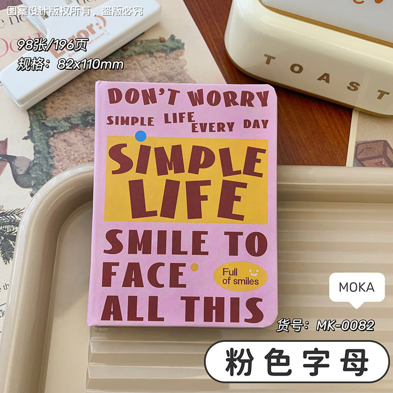 MOKA口袋本A7复古笔记小本子便携随身单词本小号迷你横线记事本 MOKA Pocket Notebook A7 Retro Notebook, Compact and Portable Vocabulary Notebook, Small Mini Lined Notepad