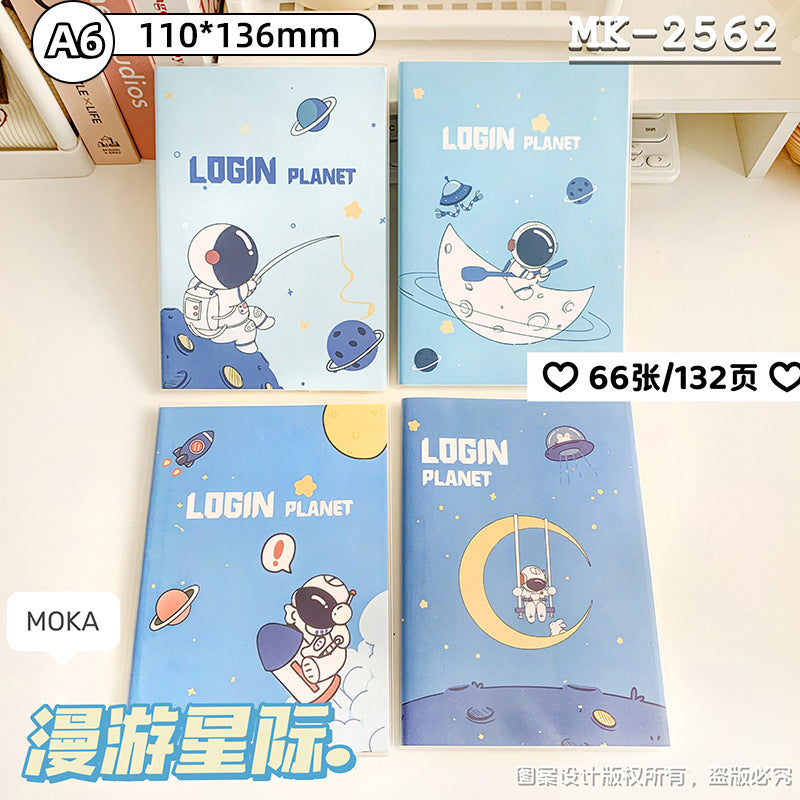 MOKA新款A6胶套笔记本A5学生办公高颜值加厚本子记笔记小清新本子MOKA's New A6 Plastic-Covered Notebook: A5 Size for Students and Office Use—Stylish, Thick-Paged Notebook for Note-Taking with a Fresh, Minimalist Design