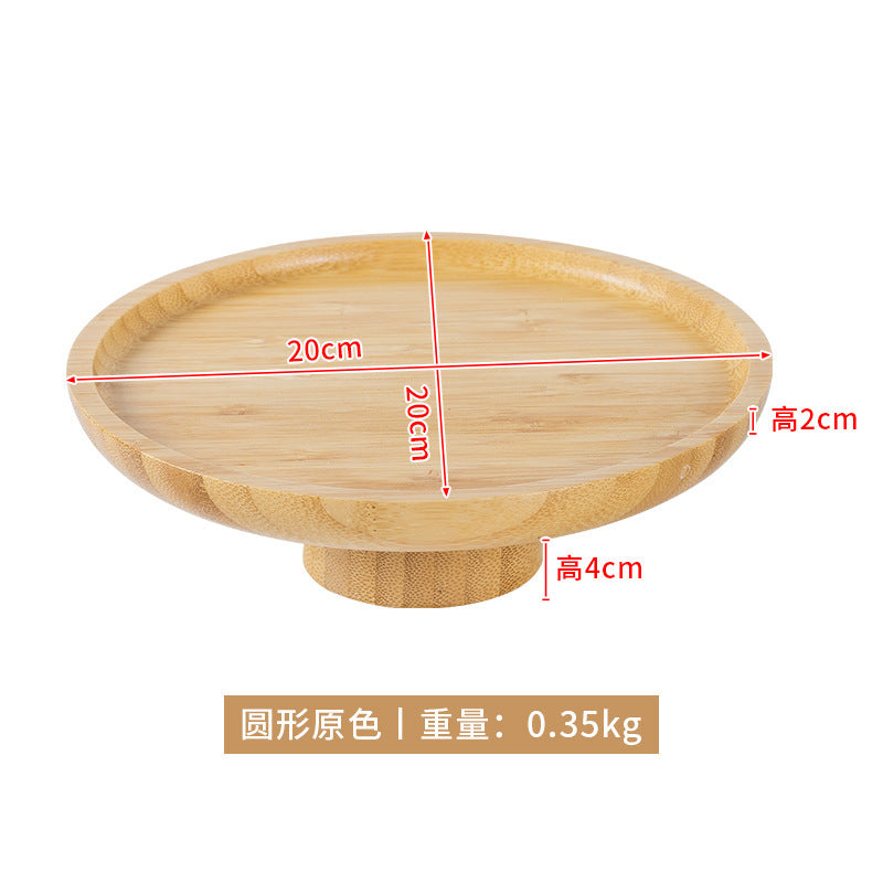复古木质高脚蛋糕展示盘水果点心糖果盘子零食干果盘高脚托展示盘Vintage wooden pedestal cake stand; fruit, pastry and sweet tray; snack and dried fruit tray; pedestal display stand