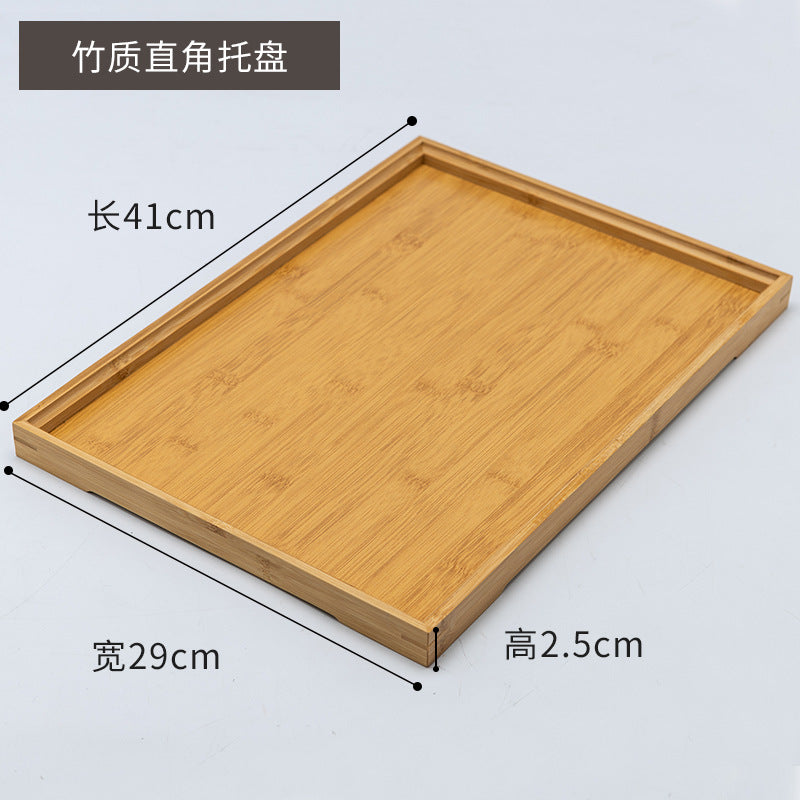 烧烤店菜盘烧烤盘楠竹托盘长方形竹制茶托盘双耳茶盘民宿面食餐盘Barbecue restaurant serving platters, barbecue trays, nanmu bamboo trays, rectangular bamboo tea trays, double-handled tea trays, bed-and-breakfast noodle serving plates