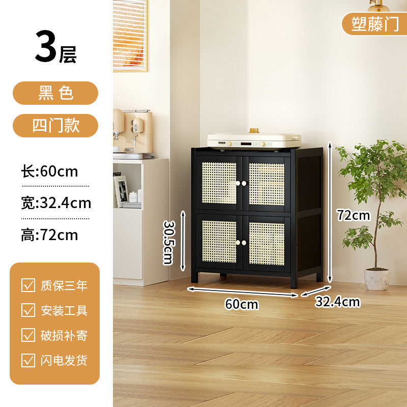 餐边柜靠墙一体储物柜中古风多功能茶水柜客厅Wall-mounted sideboard with integrated storage unit – vintage-style multifunctional tea cabinet for the living room