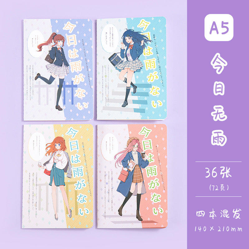 魔卡文化创意A5车线本可爱卡通图案笔记本学生学习文具手帐MoKa Cultural & Creative A5 Stitched Notebook with Cute Cartoon Designs—Student Study Stationery and Planner