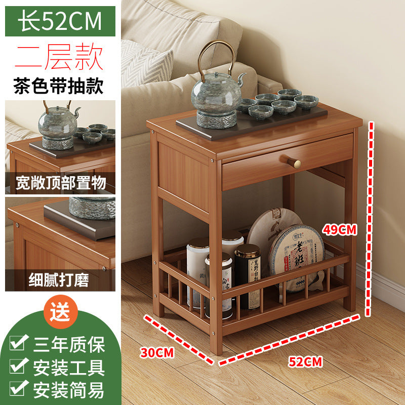 简易小茶几柜小桌子茶水间移动茶台客厅家用茶杯具泡茶桌简约现代Simple small tea cabinet, small table, tea corner, portable tea stand, living room, home use, teacup set, tea-making table, minimalist and modern