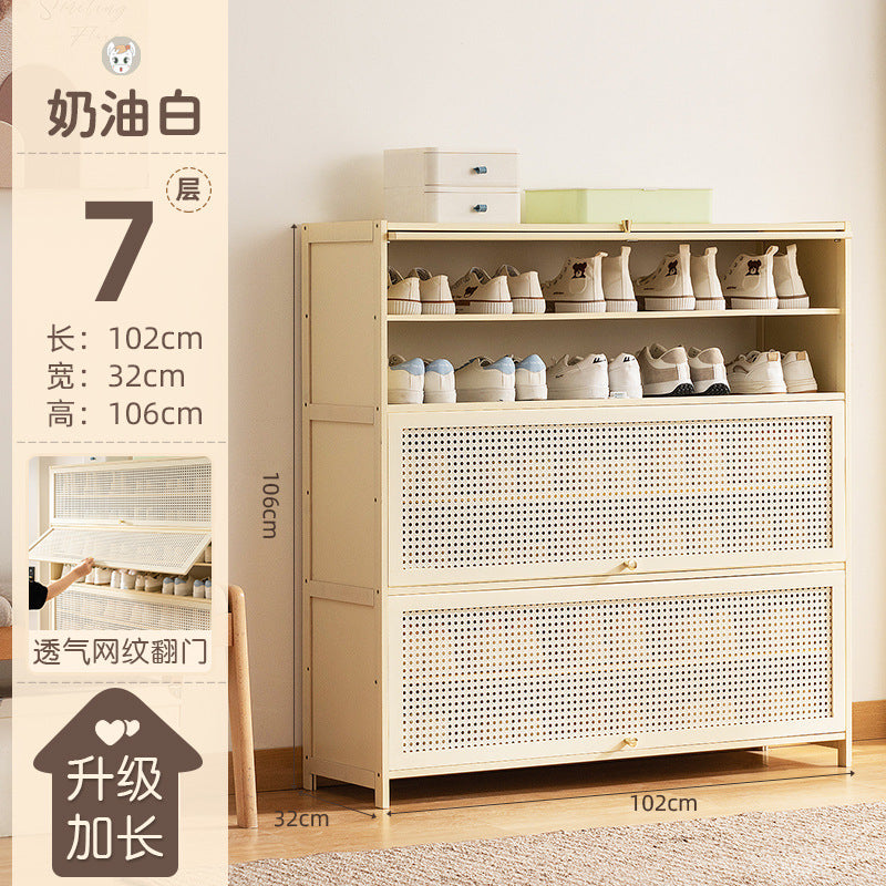 鞋柜家用门口入户鞋架子多层室内新款2025爆款神器简易收纳省空间Shoe cabinet for home use; entryway shoe rack; multi-tiered; new indoor design; best-seller; handy storage solution; space-saving