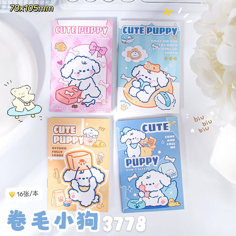 卡通骑马钉横线本软皮本笔记本记事本小本子可爱迷你学生随身账本Cartoon Horse-Printed Ruled Softcover Notebook, Notepad, Small Notebook—Cute Mini Student Pocket Notebook