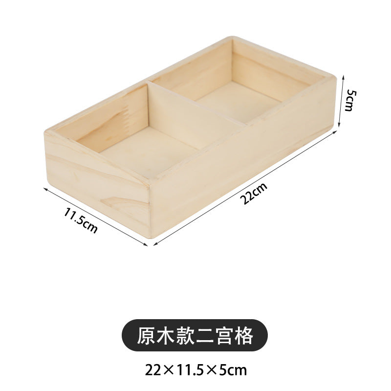 Solid Wood Nine-Square Platter, Divided Serving Tray, for Hot Pot Restaurants, Tableware, Snacks, Melamine Fruit Bowls and Vegetable Plates, for Home
