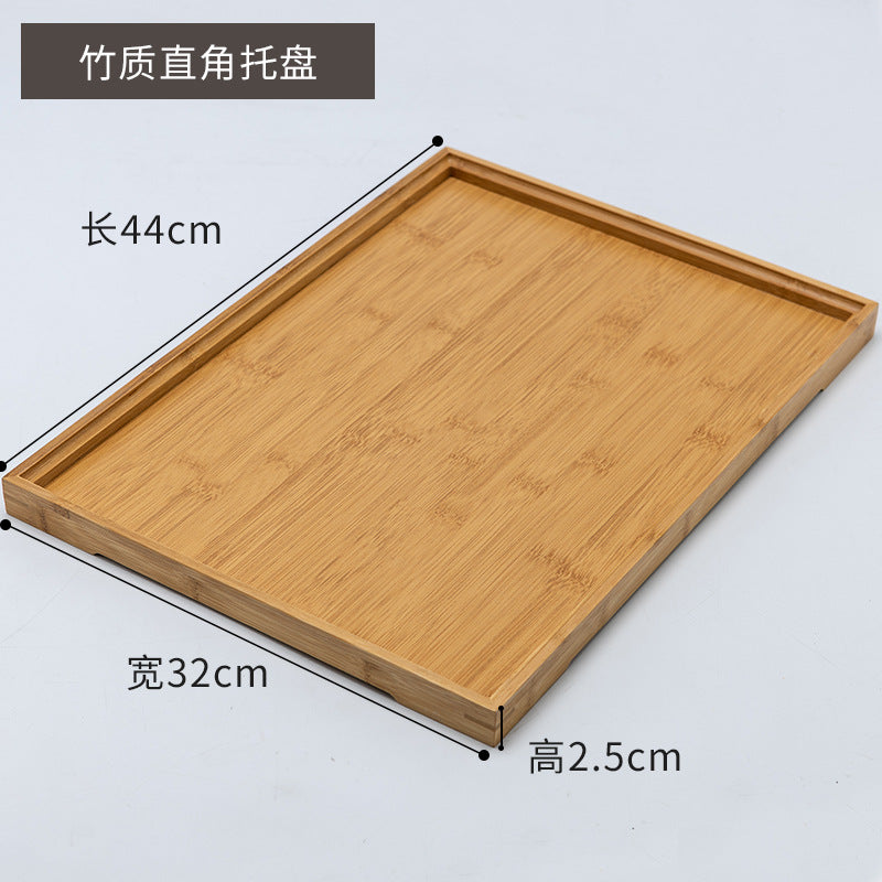 烧烤店菜盘烧烤盘楠竹托盘长方形竹制茶托盘双耳茶盘民宿面食餐盘Barbecue restaurant serving platters, barbecue trays, nanmu bamboo trays, rectangular bamboo tea trays, double-handled tea trays, bed-and-breakfast noodle serving plates